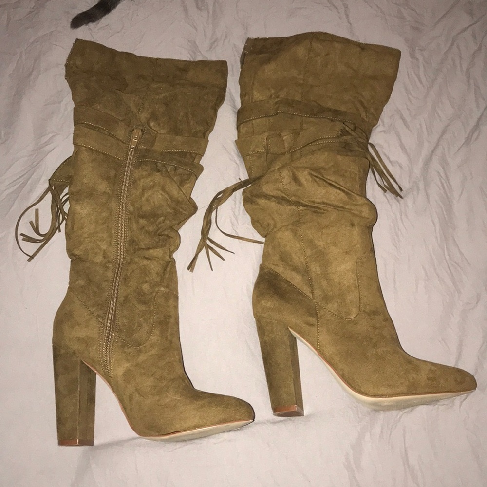 JustFab fall heeled boots!! NEVER WORN